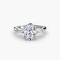 Three-Stone Ring (Baguette Side Stones) setting Aces Jewellers 9K White Gold Oval 