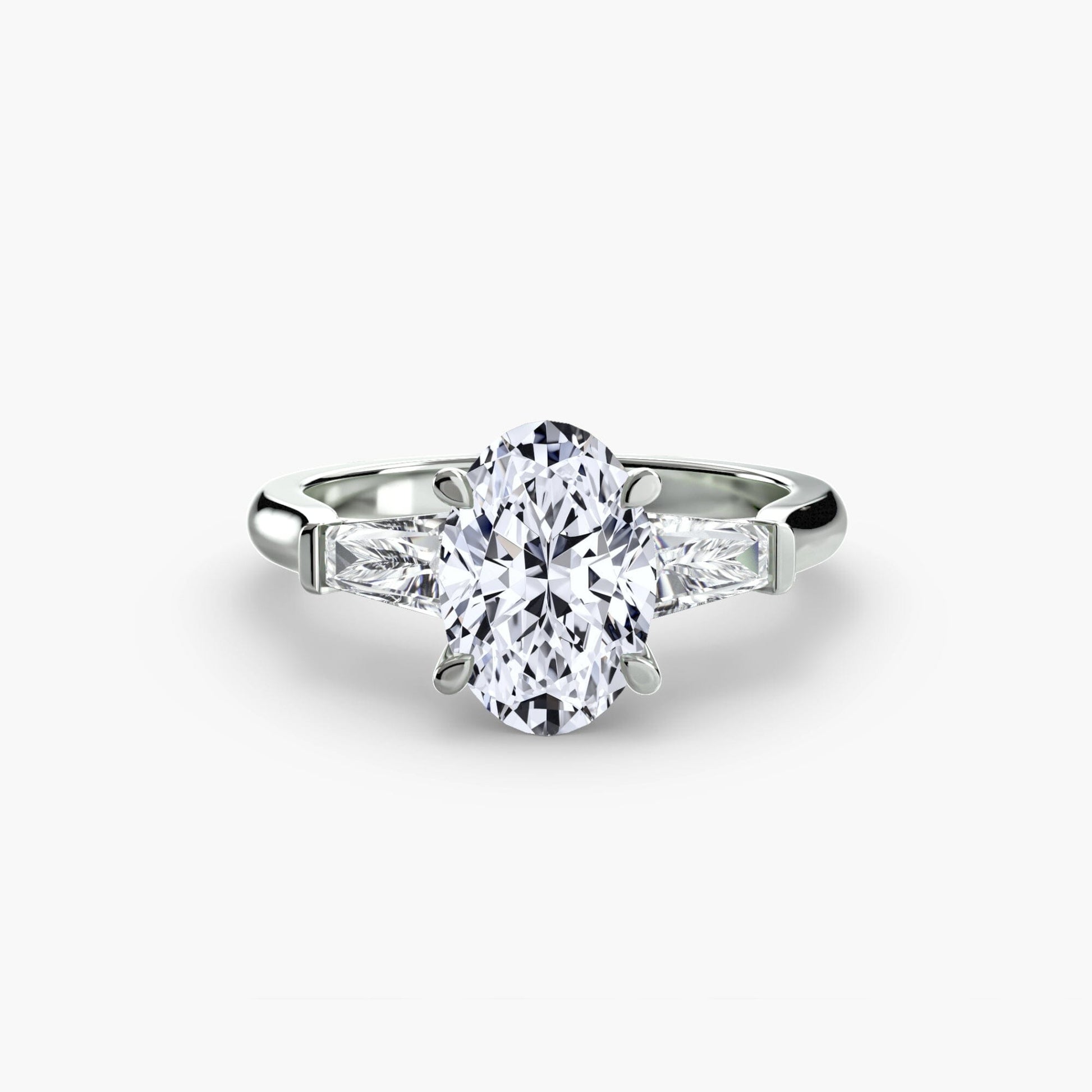 Three-Stone Ring (Baguette Side Stones) setting Aces Jewellers 