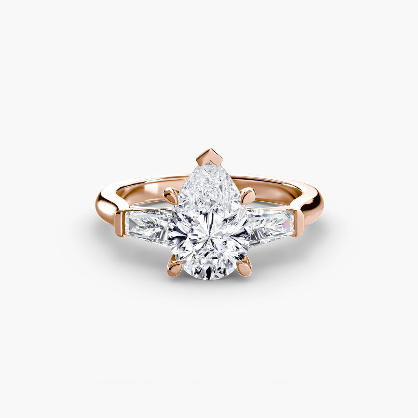 Three-Stone Ring (Baguette Side Stones) setting Aces Jewellers 