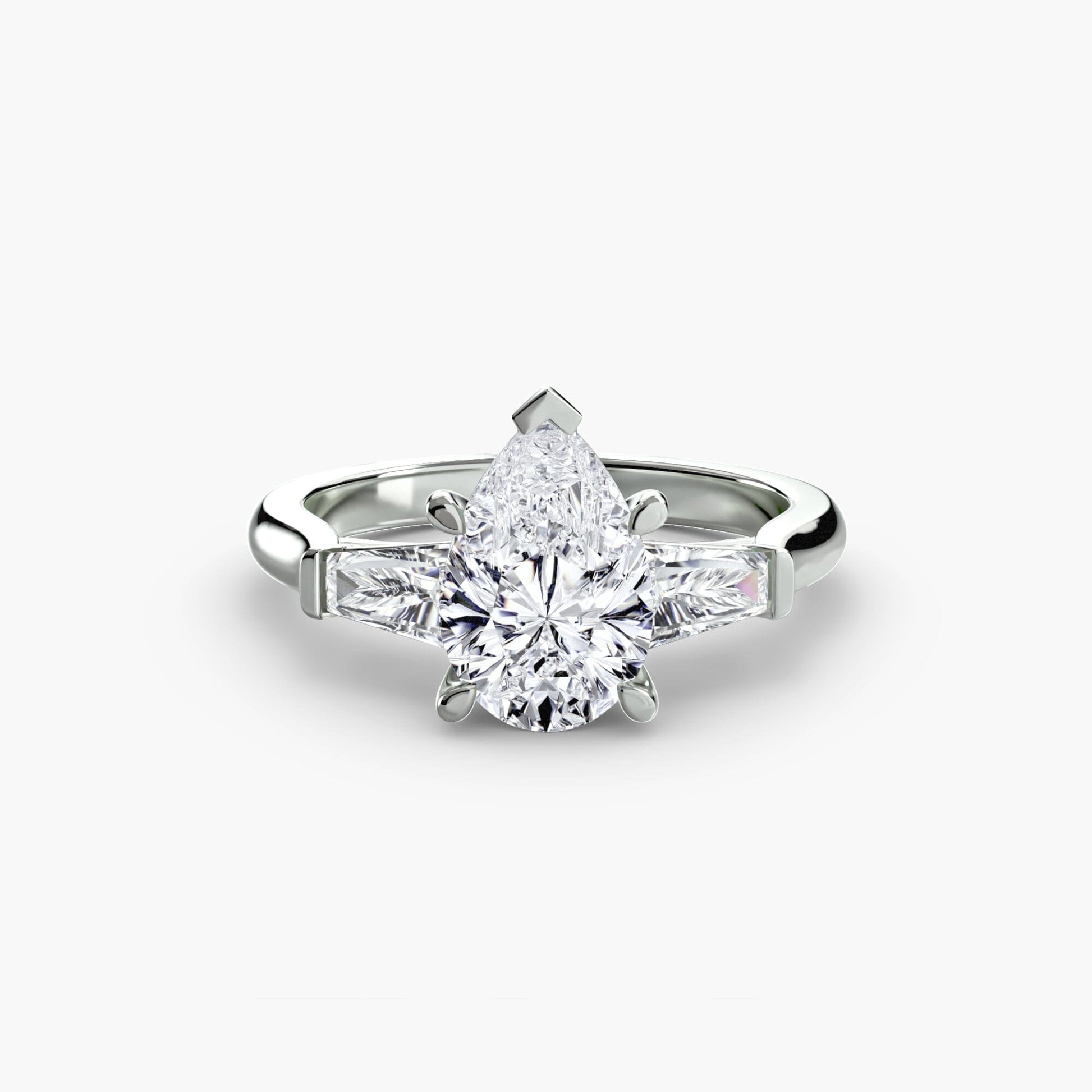 Three-Stone Ring (Baguette Side Stones) setting Aces Jewellers 
