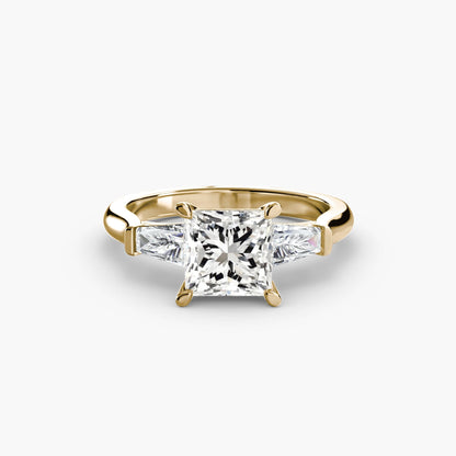 Three-Stone Ring (Baguette Side Stones) setting Aces Jewellers 