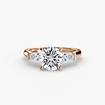 Three-Stone Ring (Baguette Side Stones) setting Aces Jewellers 