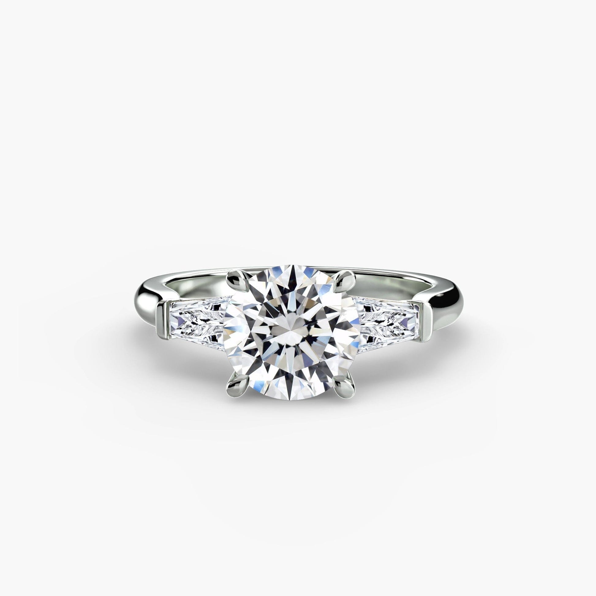 Three-Stone Ring (Baguette Side Stones) setting Aces Jewellers 