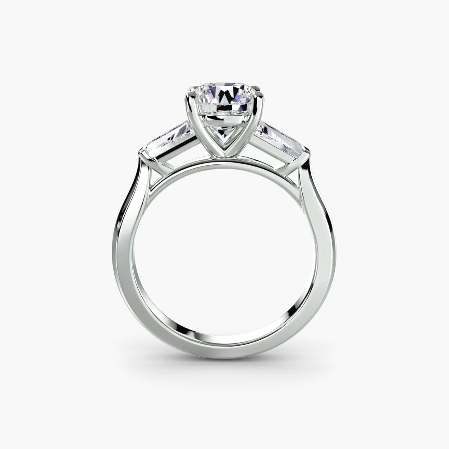 Three-Stone Ring (Baguette Side Stones) setting Aces Jewellers 