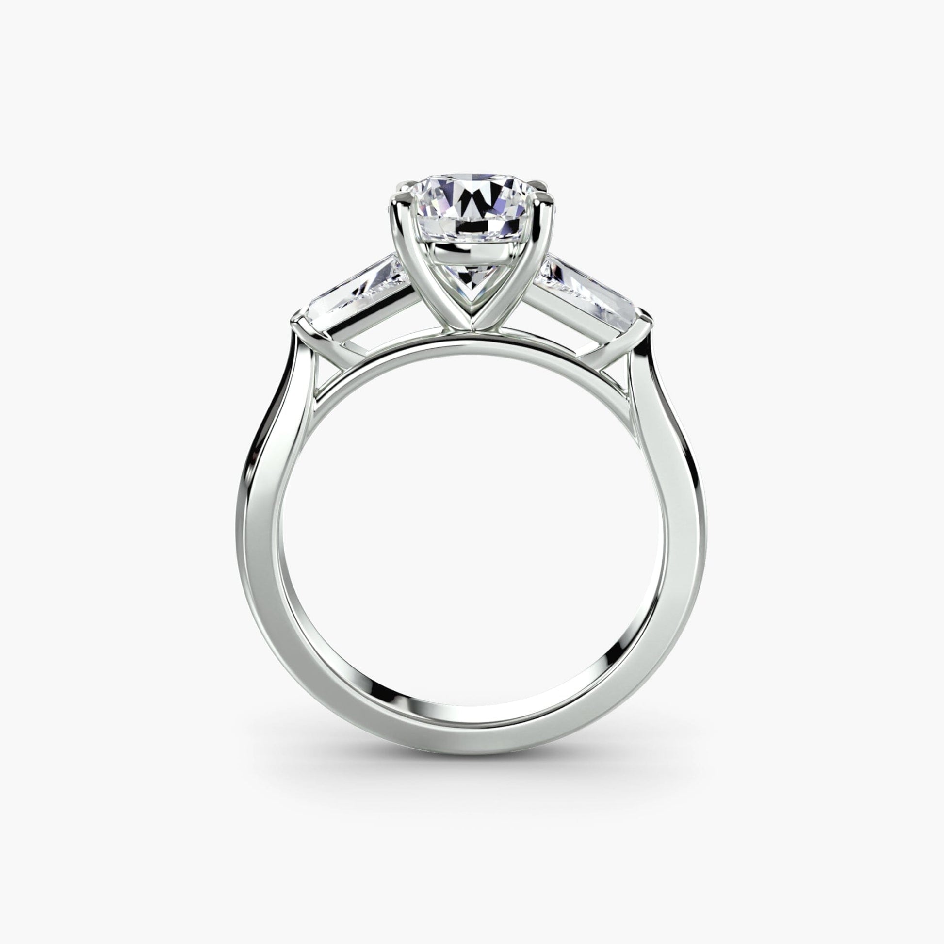 Three-Stone Ring (Baguette Side Stones) setting Aces Jewellers 
