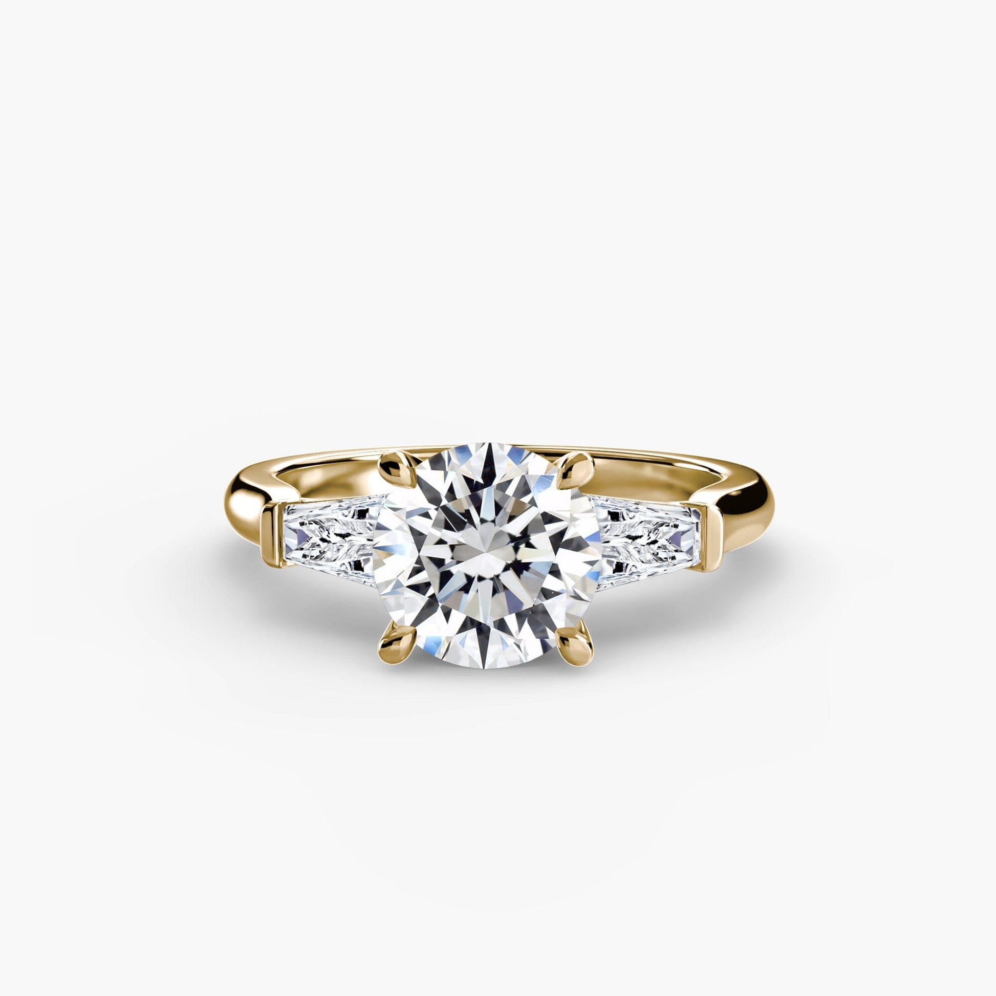 Three-Stone Ring (Baguette Side Stones) setting Aces Jewellers 