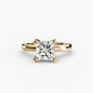 Solitaire ring 2 setting Aces Jewellers 9K Yellow Gold Princess 