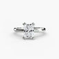 Solitaire ring 2 setting Aces Jewellers 9K White Gold Radiant 