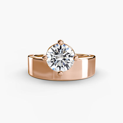 Wide Band Solitaire setting Aces Jewellers 