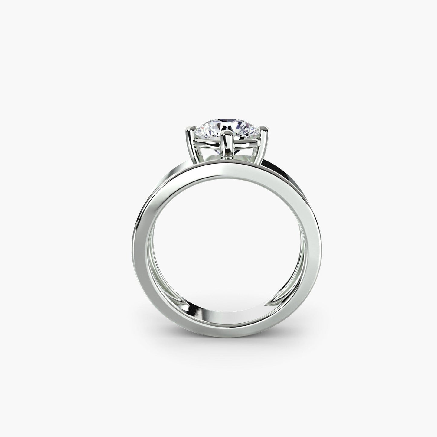 Wide Band Solitaire setting Aces Jewellers 