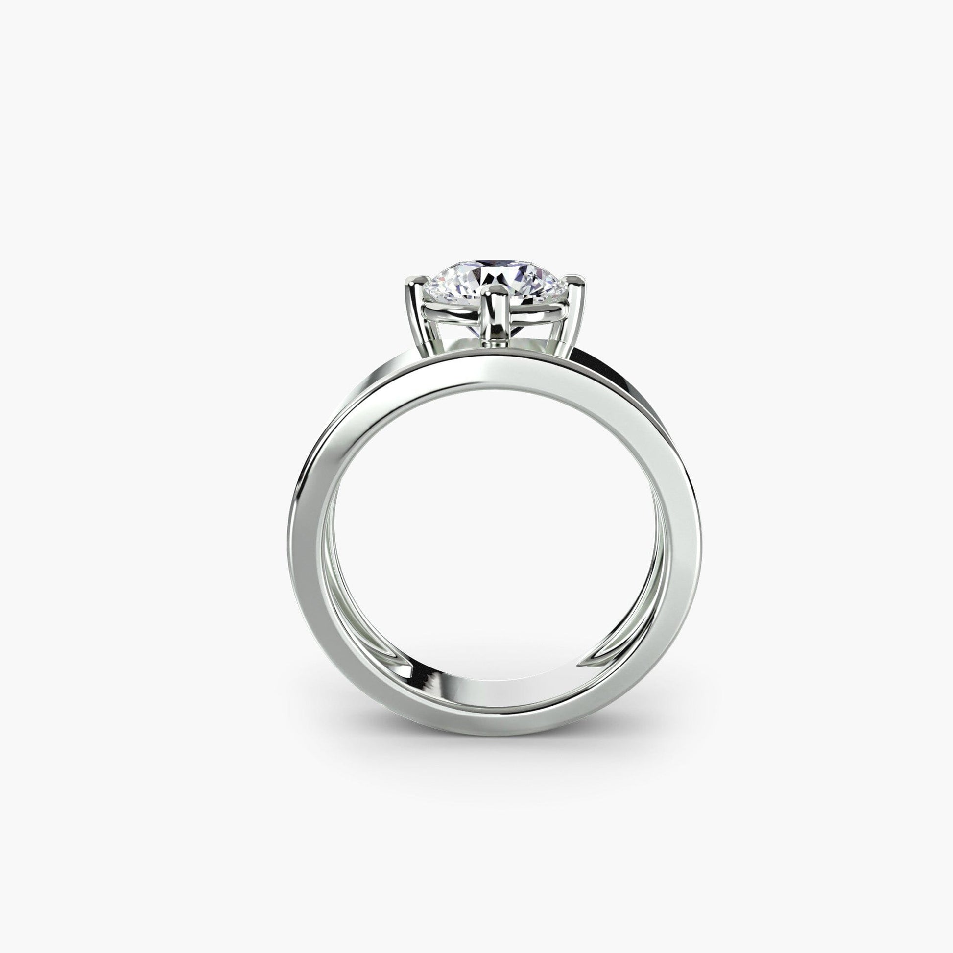Wide Band Solitaire setting Aces Jewellers 