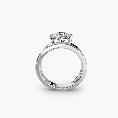 Wide Band Solitaire setting Aces Jewellers 