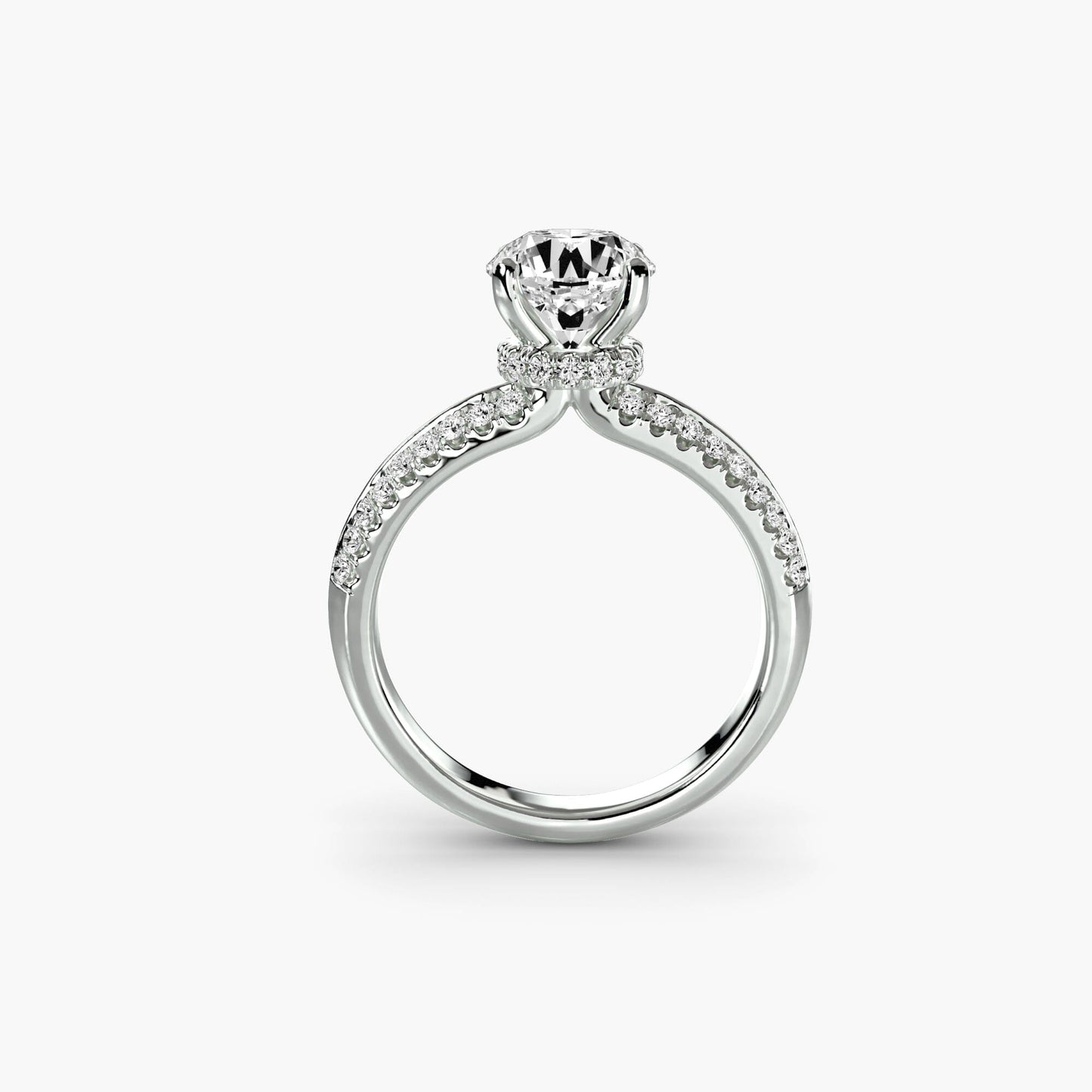 Solitaire with Pavé setting Aces Jewellers 
