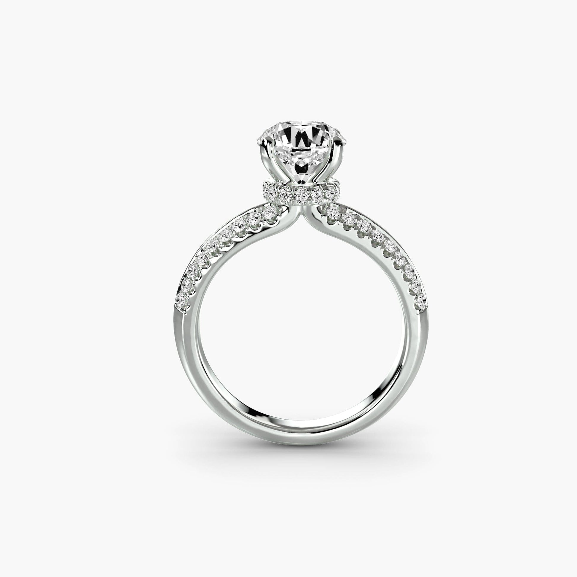 Solitaire with Pavé setting Aces Jewellers 