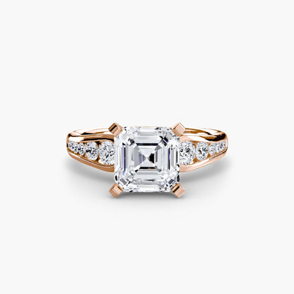 Solitaire with Pavé 2 setting Aces Jewellers 
