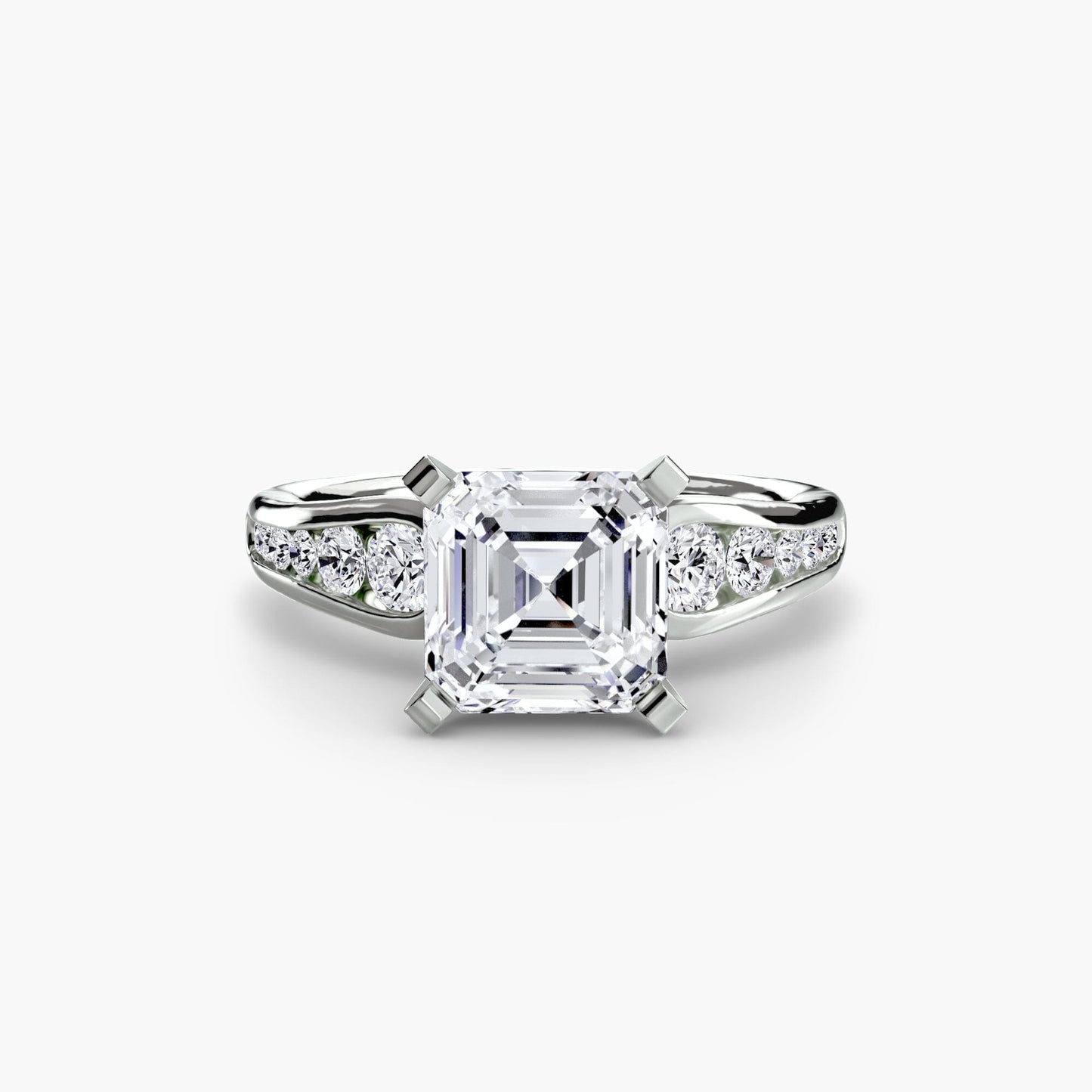 Solitaire with Pavé 2 setting Aces Jewellers 