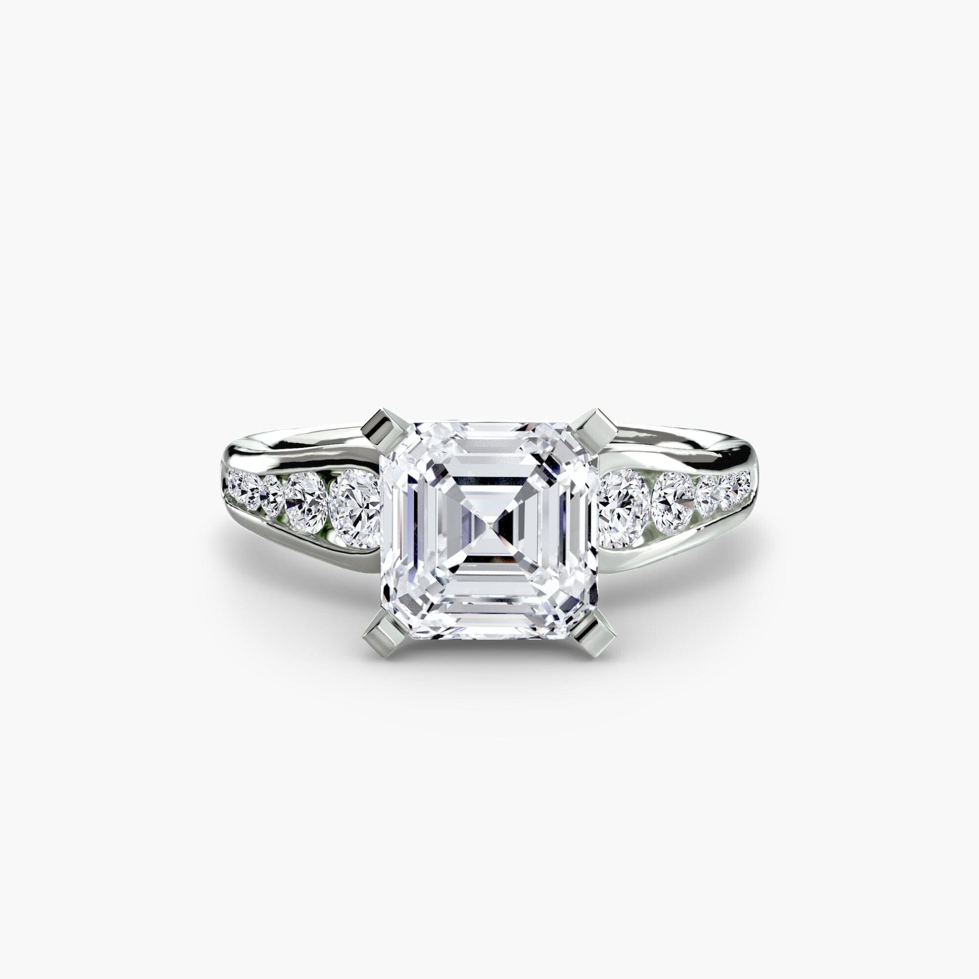 Solitaire with Pavé 2 setting Aces Jewellers 