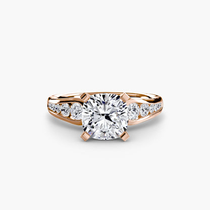 Solitaire with Pavé 2 setting Aces Jewellers 