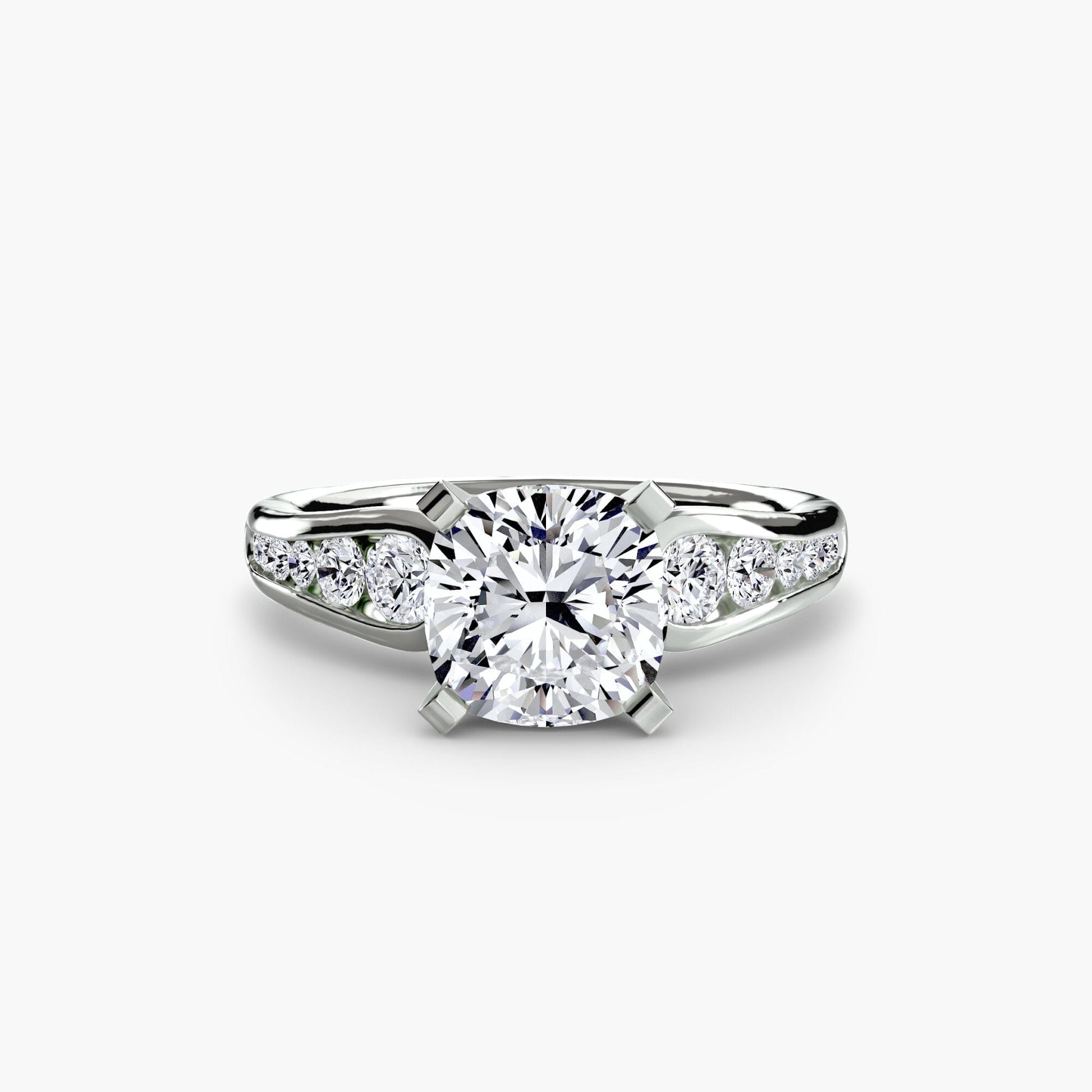 Solitaire with Pavé 2 setting Aces Jewellers 