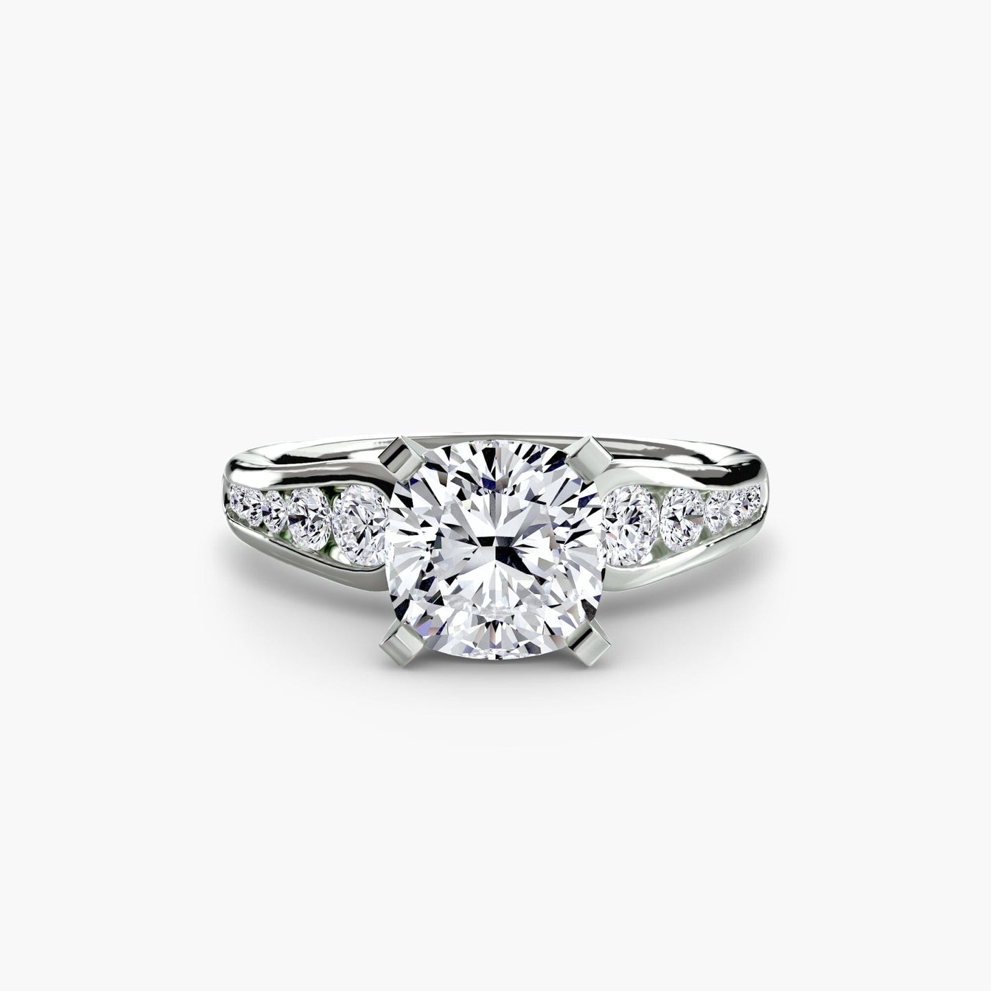 Solitaire with Pavé 2 setting Aces Jewellers 