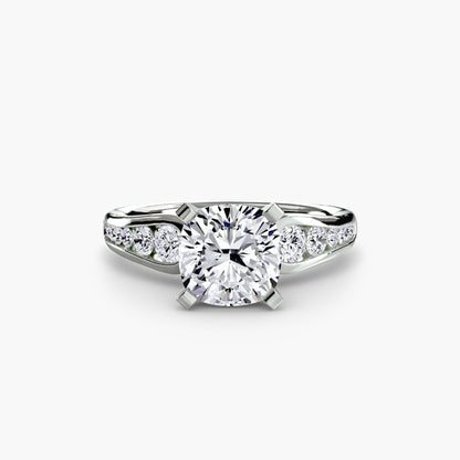 Solitaire with Pavé 2 setting Aces Jewellers 