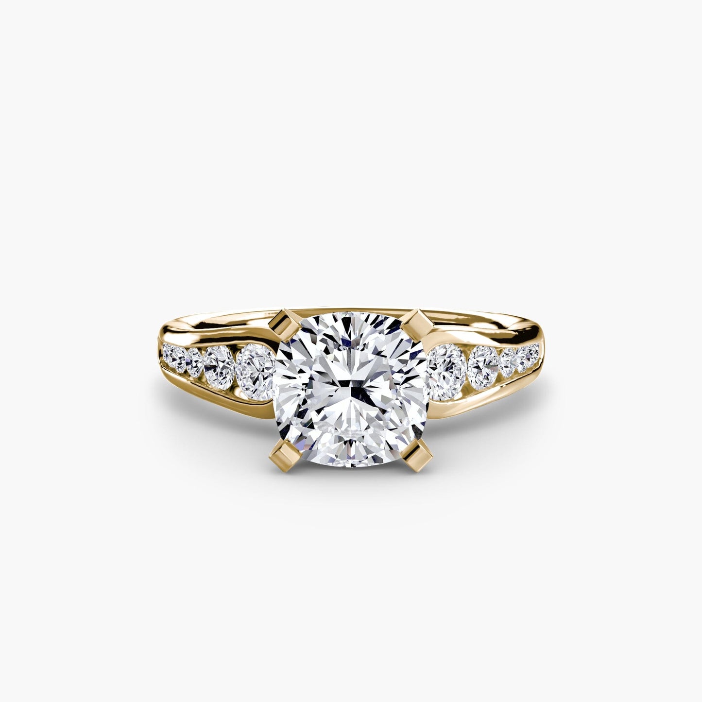 Solitaire with Pavé 2 setting Aces Jewellers 