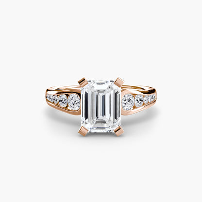 Solitaire with Pavé 2 setting Aces Jewellers 