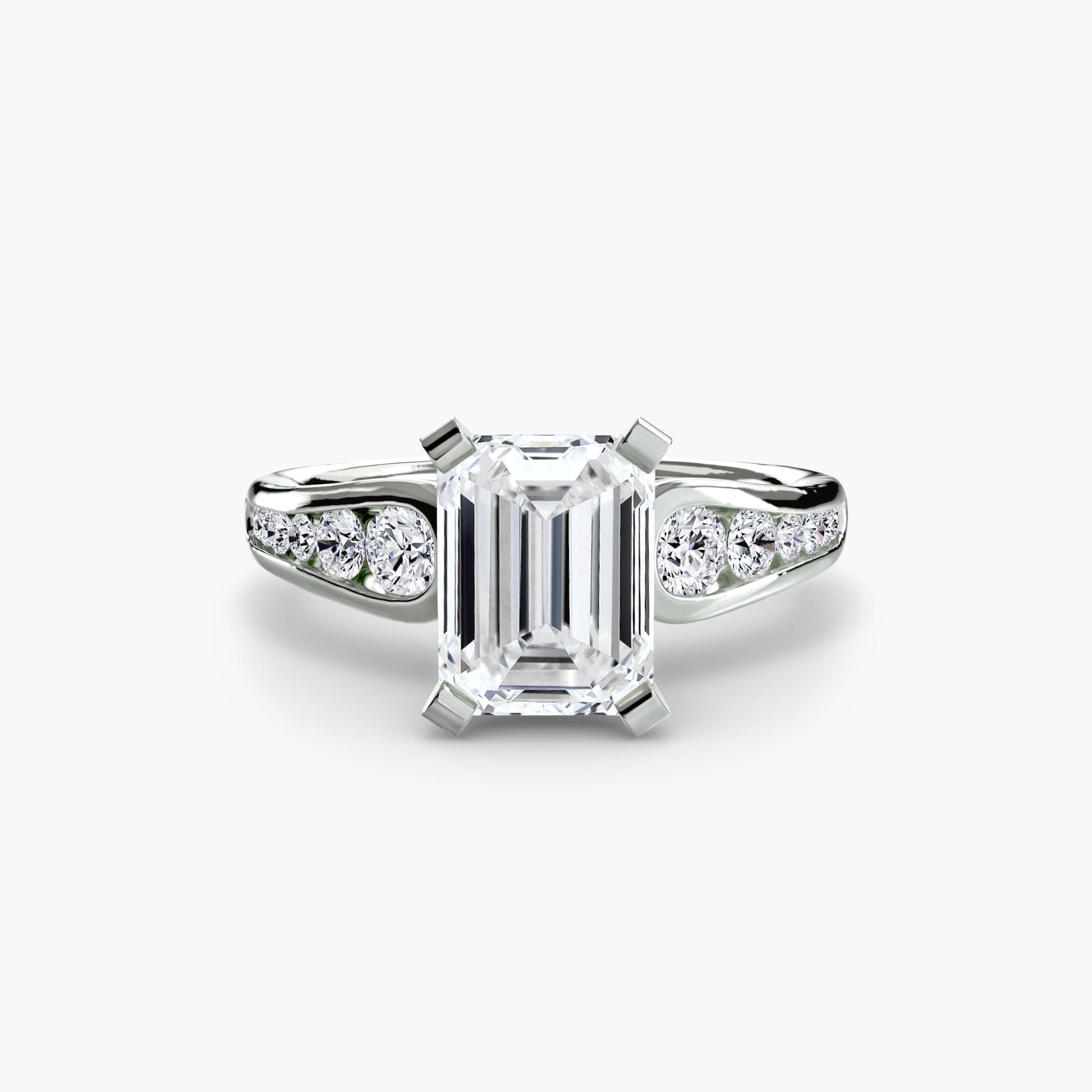 Solitaire with Pavé 2 setting Aces Jewellers 