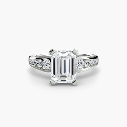 Solitaire with Pavé 2 setting Aces Jewellers 