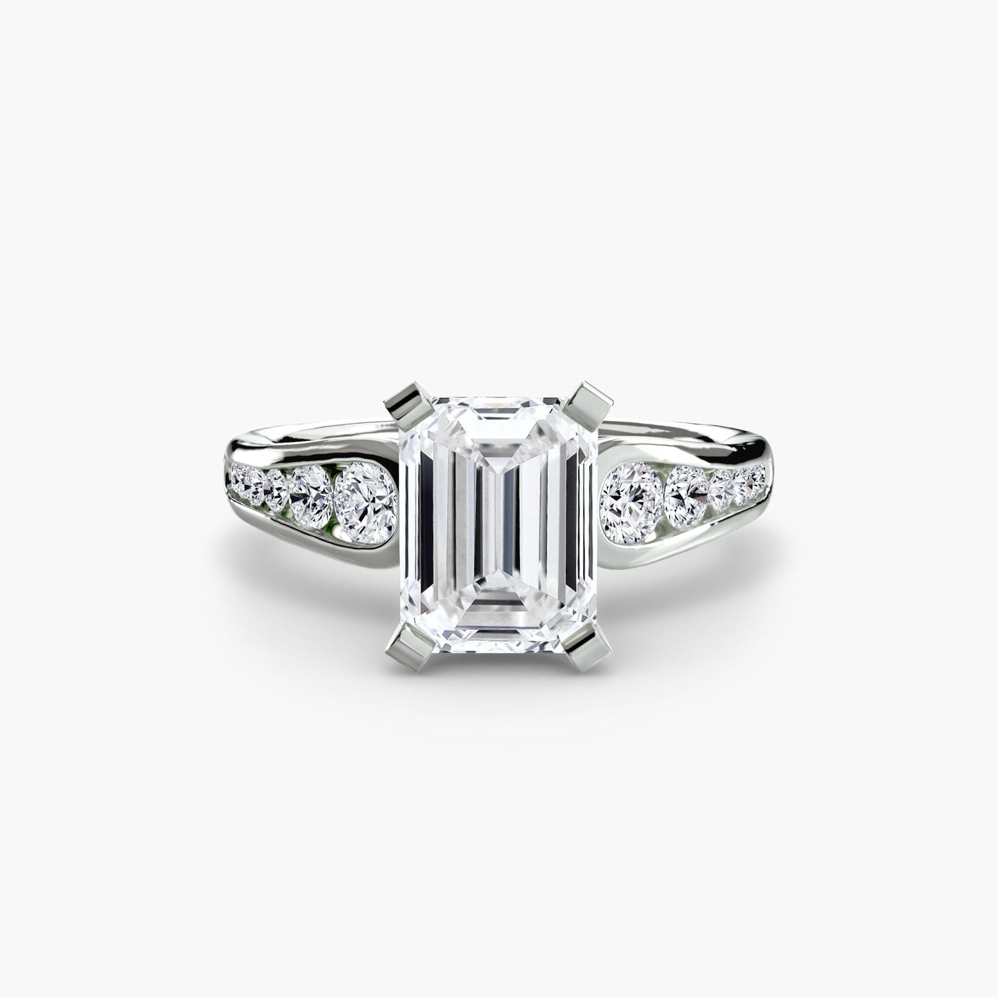 Solitaire with Pavé 2 setting Aces Jewellers 
