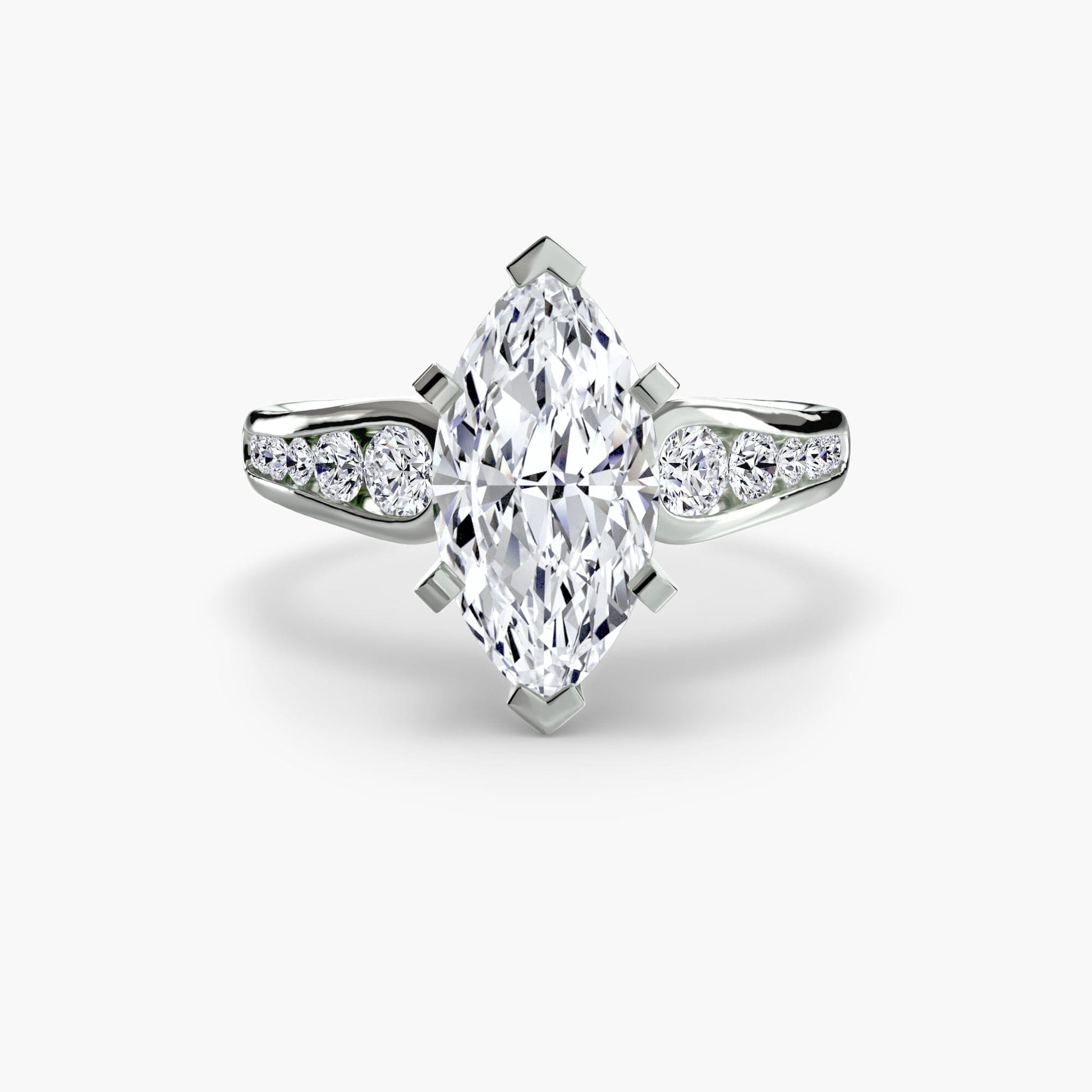 Solitaire with Pavé 2 setting Aces Jewellers 