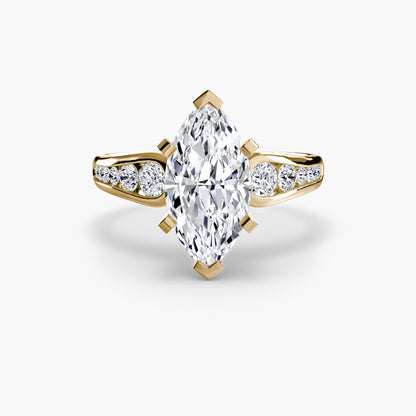 Solitaire with Pavé 2 setting Aces Jewellers 