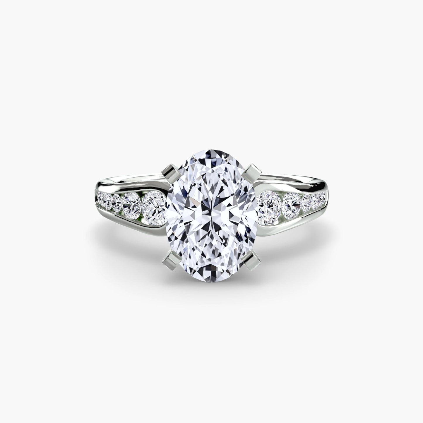 Solitaire with Pavé 2 setting Aces Jewellers 