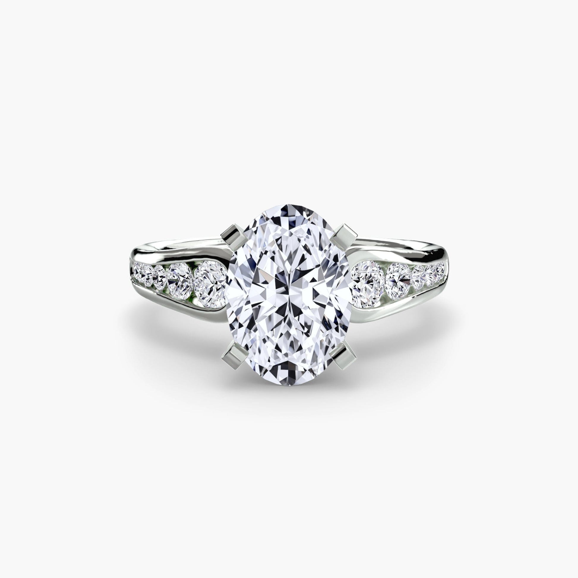 Solitaire with Pavé 2 setting Aces Jewellers 
