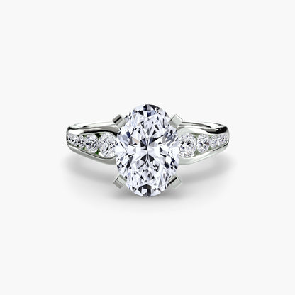 Solitaire with Pavé 2 setting Aces Jewellers 