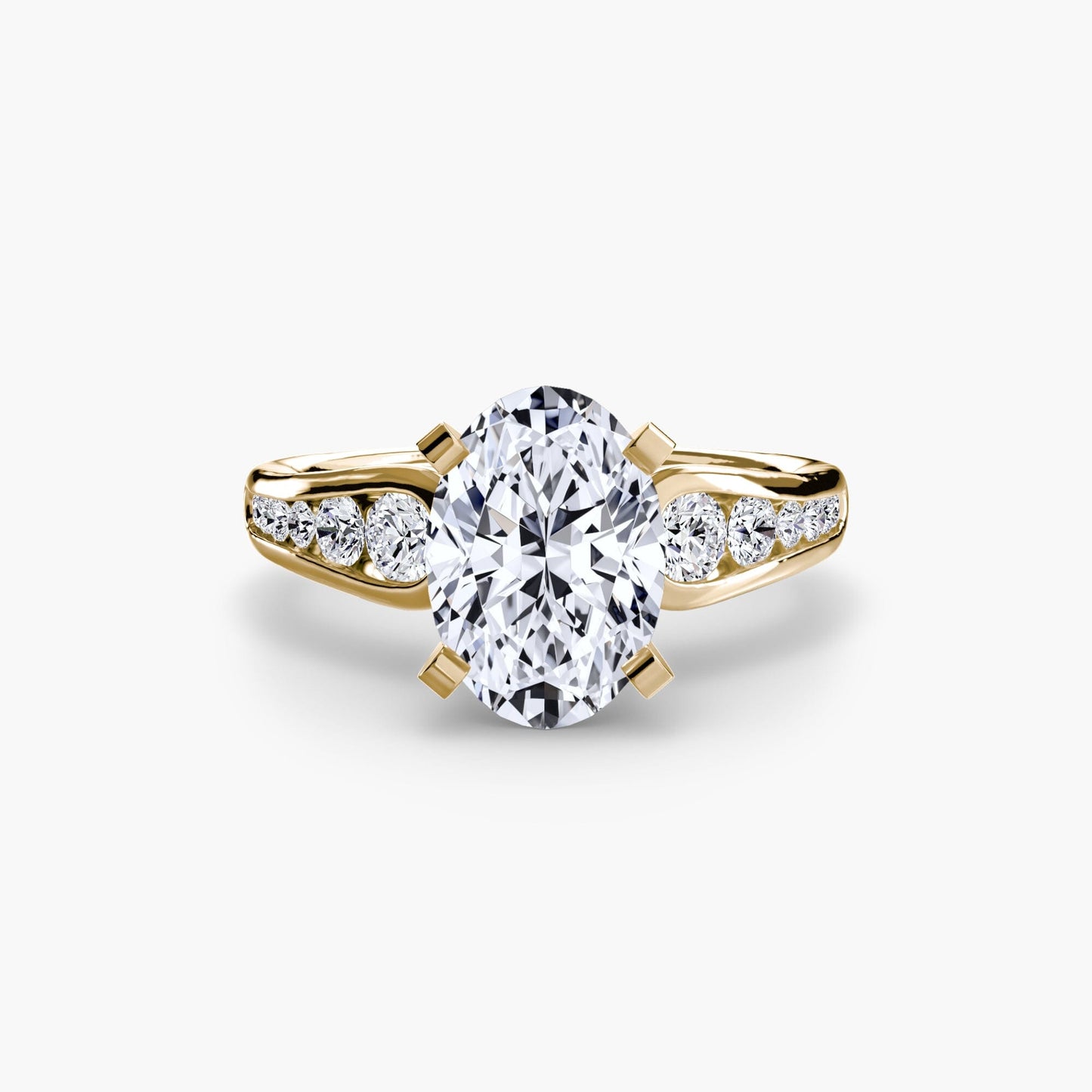 Solitaire with Pavé 2 setting Aces Jewellers 