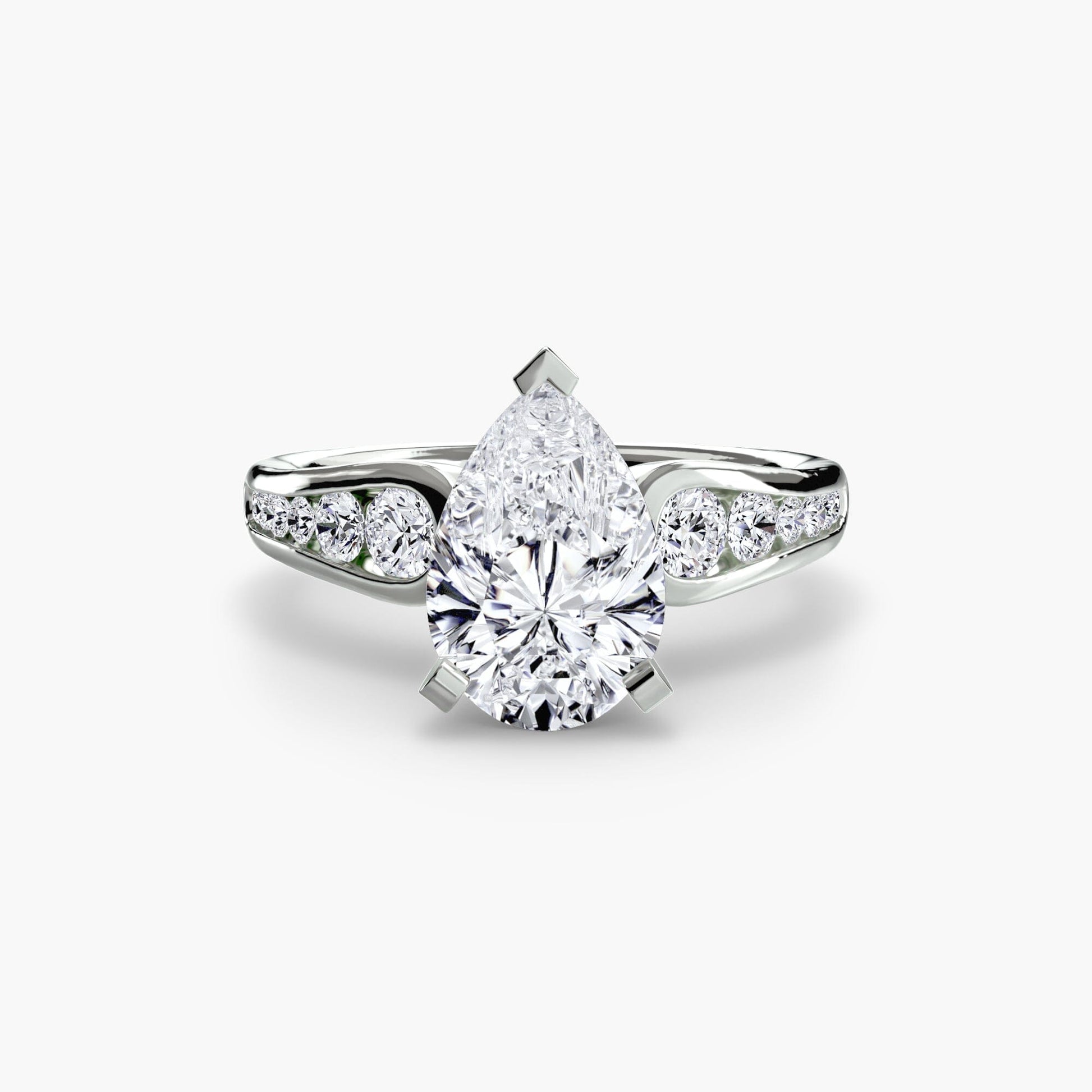 Solitaire with Pavé 2 setting Aces Jewellers 