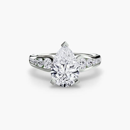 Solitaire with Pavé 2 setting Aces Jewellers 