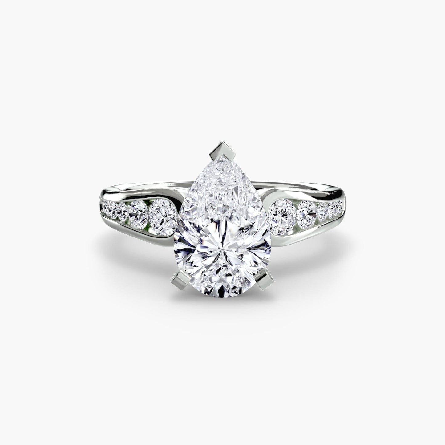 Solitaire with Pavé 2 setting Aces Jewellers 
