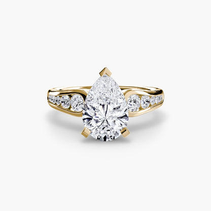 Solitaire with Pavé 2 setting Aces Jewellers 