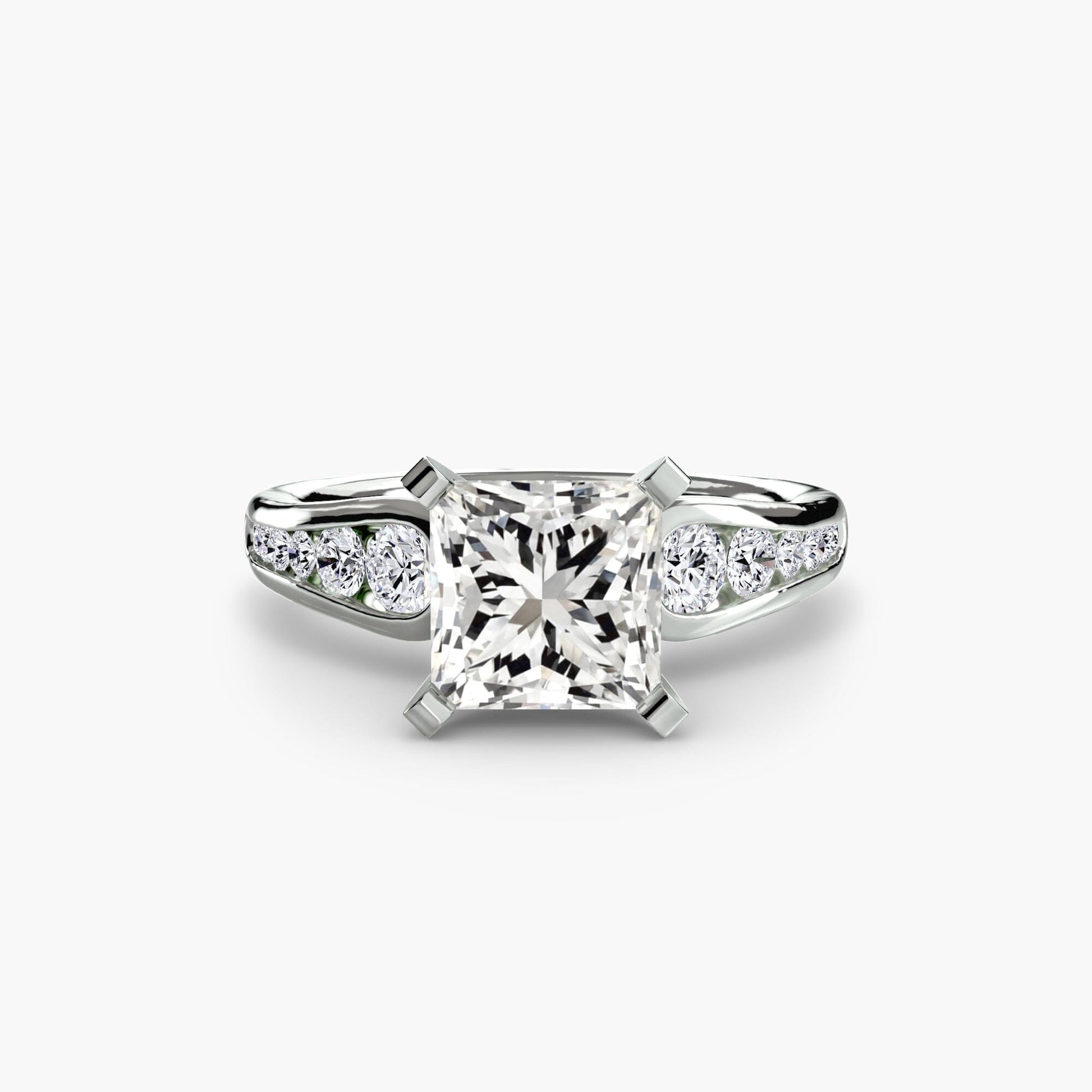 Solitaire with Pavé 2 setting Aces Jewellers 