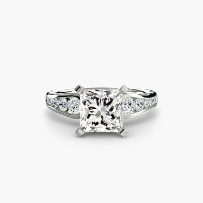 Solitaire with Pavé 2 setting Aces Jewellers 