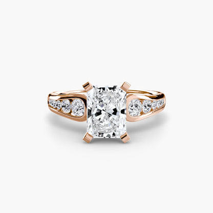 Solitaire with Pavé 2 setting Aces Jewellers 
