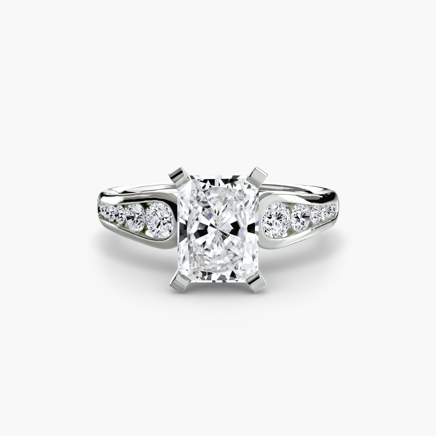 Solitaire with Pavé 2 setting Aces Jewellers 