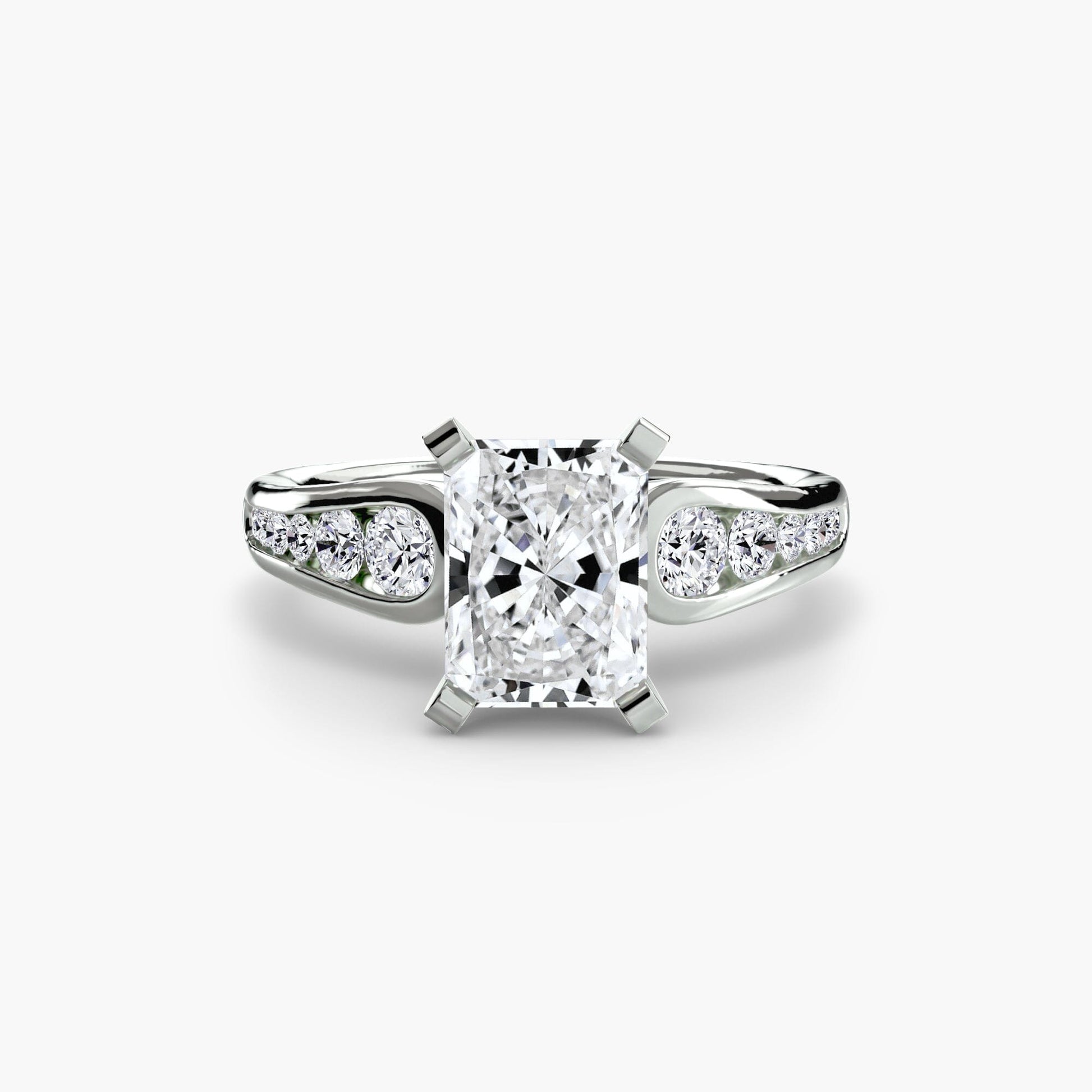 Solitaire with Pavé 2 setting Aces Jewellers 
