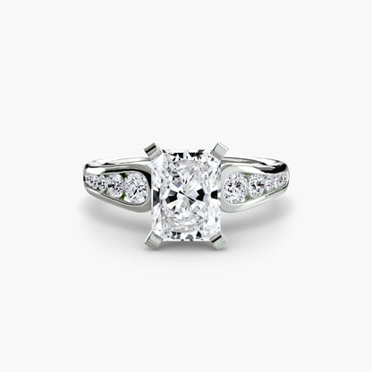 Solitaire with Pavé 2 setting Aces Jewellers 