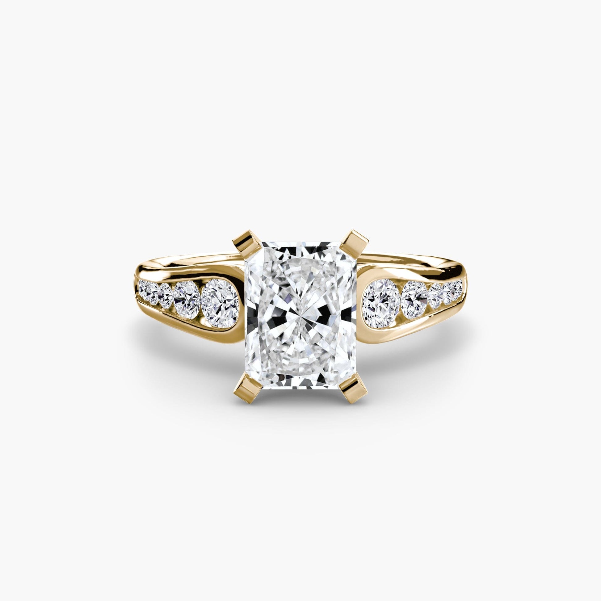 Solitaire with Pavé 2 setting Aces Jewellers 