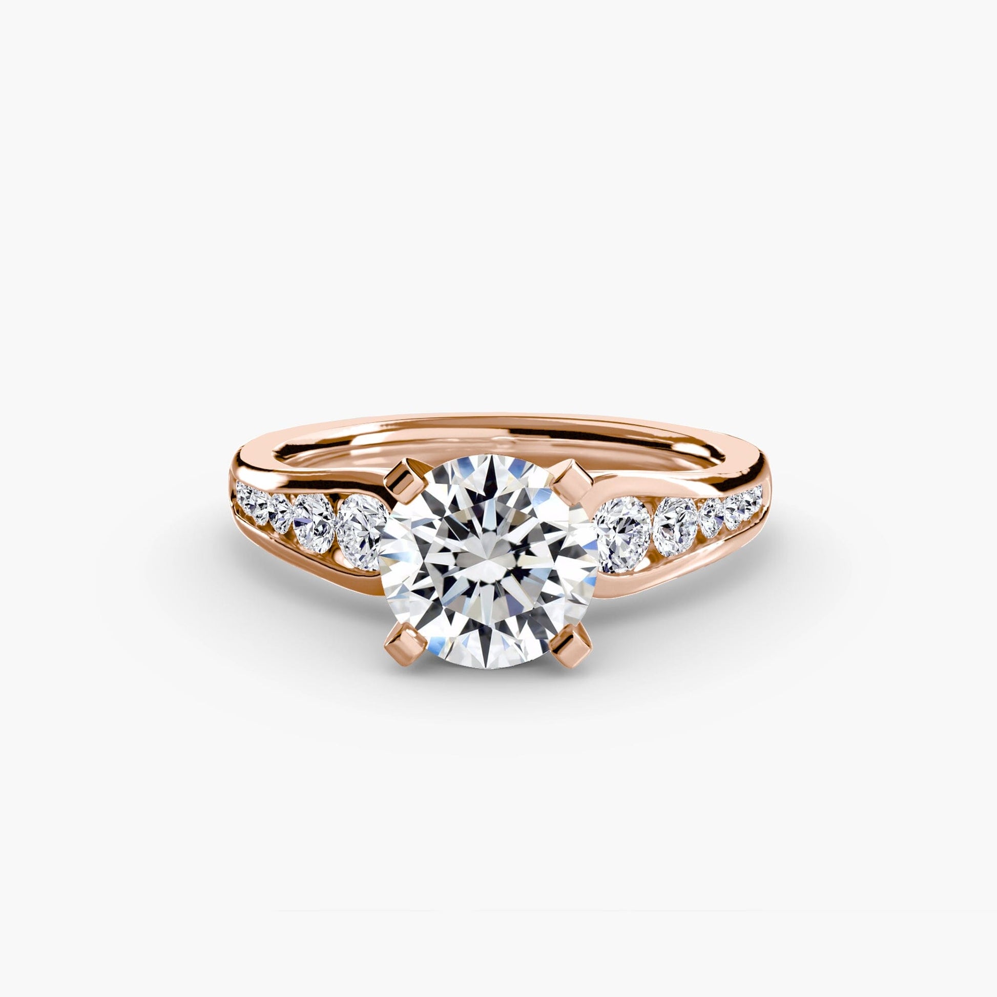Solitaire with Pavé 2 setting Aces Jewellers 