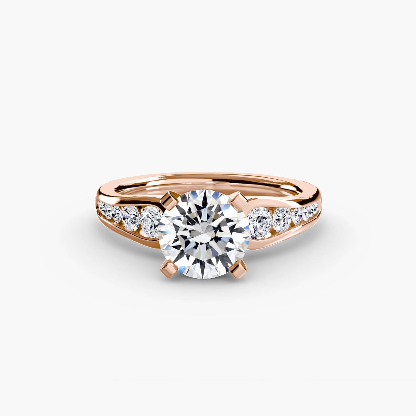 Solitaire with Pavé 2 setting Aces Jewellers 