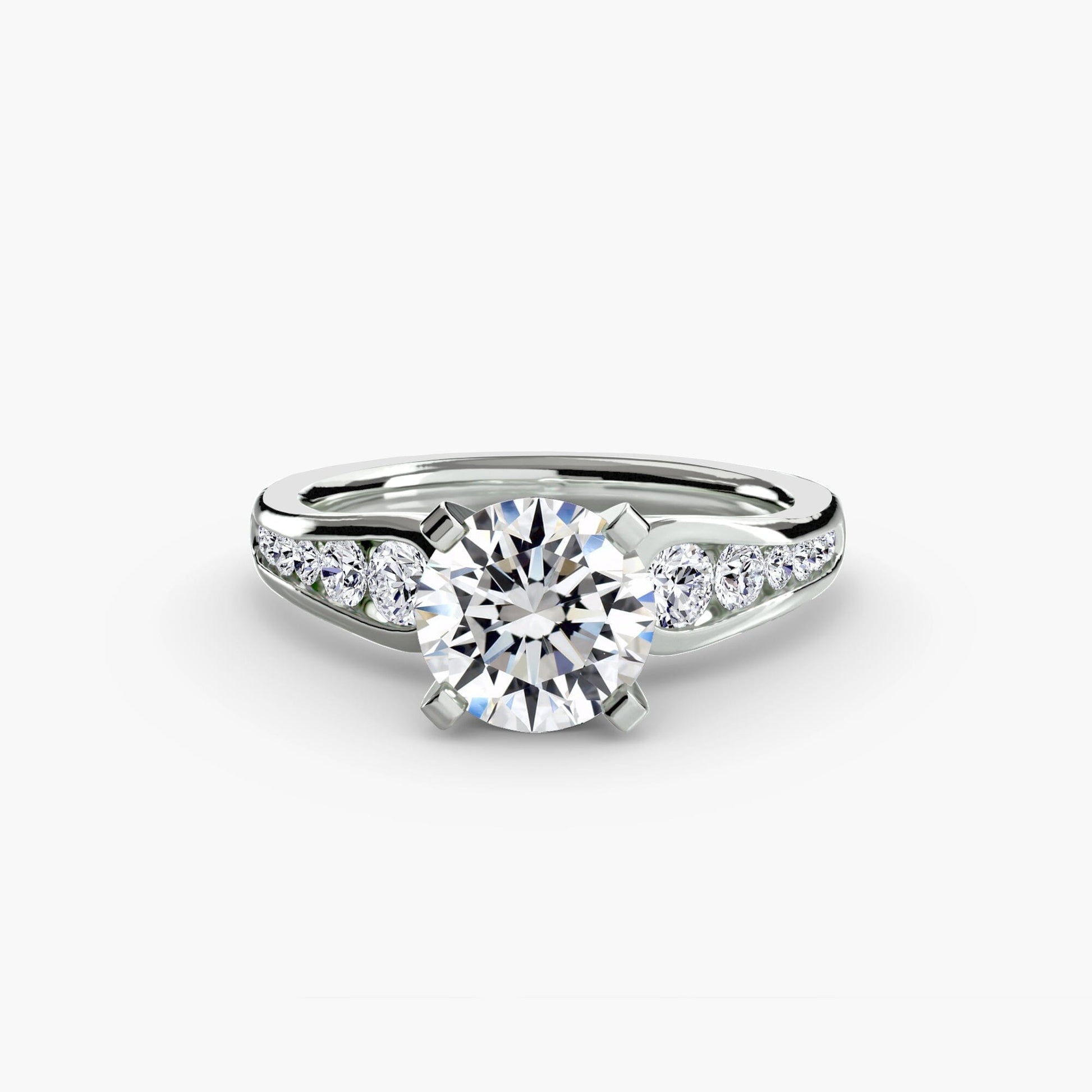 Solitaire with Pavé 2 setting Aces Jewellers 